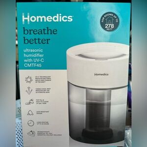 Homedics Breathe Better  UV-C Ultrasonic Room Humidifier